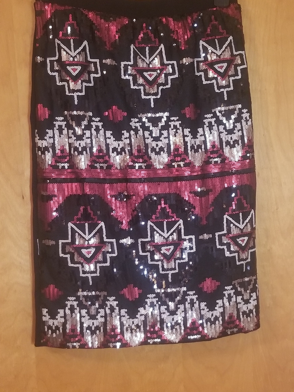 Cato Aztec Bling Sequin Design Skirt Womens Size S